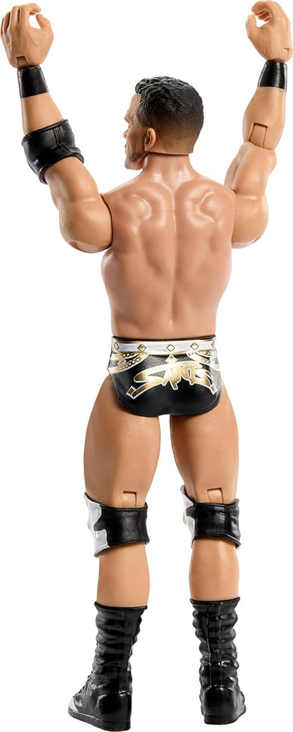 Mattel WWE Ricky Saints Action Figure, Main Event Series #164, 6-inch Collectible Superstar with 14 Articulation Points & Life-Like Look, JHJ09