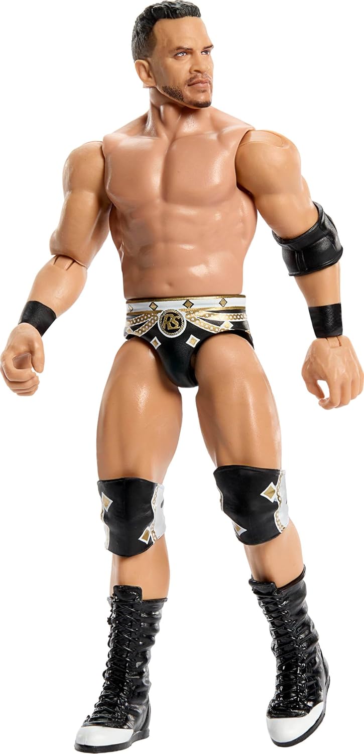 Mattel WWE Ricky Saints Action Figure, Main Event Series #164, 6-inch Collectible Superstar with 14 Articulation Points & Life-Like Look, JHJ09