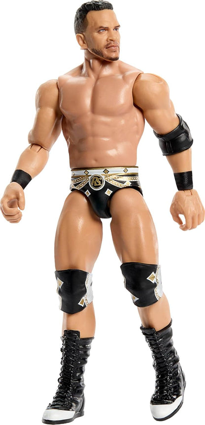 Mattel WWE Ricky Saints Action Figure, Main Event Series #164, 6-inch Collectible Superstar with 14 Articulation Points & Life-Like Look, JHJ09