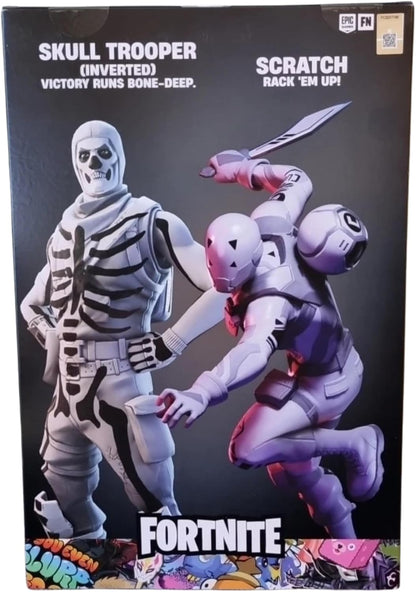 Jazwares Large Fortnite Duo Mode Victory Series Articulated Action Figures With Codes - (Skull Trooper & Scratch 12" 30cm Twin Pack
