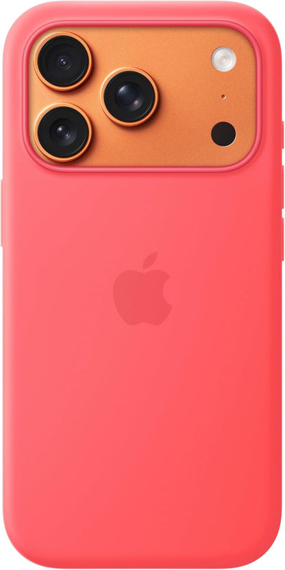 Apple - Back Cover For Mobile Phone - Magsafe Compatibility - Silicone - Bright Guava - For Iphone 17 Pro