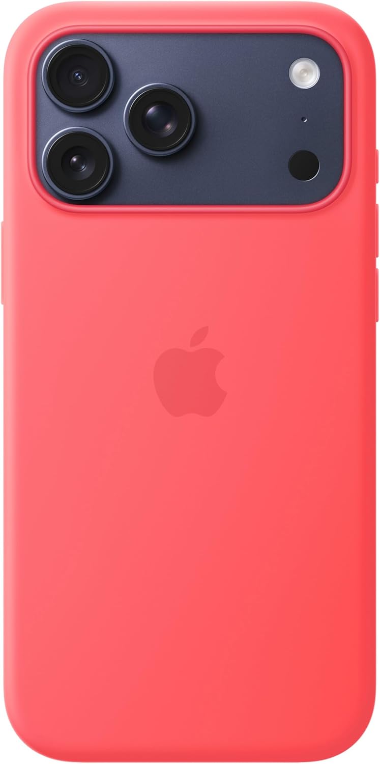 Apple - Back Cover For Mobile Phone - Magsafe Compatibility - Silicone - Bright Guava - For Iphone 17 Pro Max