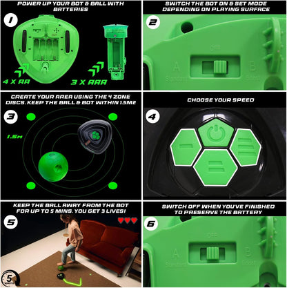Strikesphere, Soccer Bot Indoor Football Trainer, Football Gifts for Boys & Girls, One Size, Black