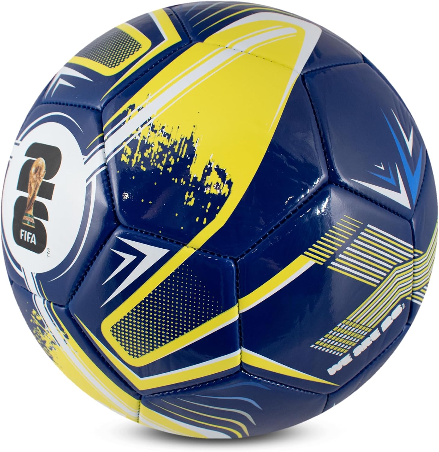 Hy-Pro Officially Licensed FWC26 Size 5 Football - Training Ball with Trophy Design & Host Nations Graphics, Football Gifts for Boys - FIFA World Cup 2026 Design Blue