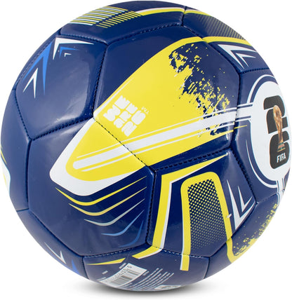 Hy-Pro Officially Licensed FWC26 Size 5 Football - Training Ball with Trophy Design & Host Nations Graphics, Football Gifts for Boys - FIFA World Cup 2026 Design Blue