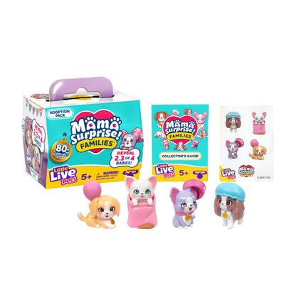 Little Live Pets Mama Surprise Families Puppy Adoption, Random Breed Puppies, Contains 3, 4 and 5 Puppies to Adopt and Create a Family, Children from 5 Years, Famous (LP305000
