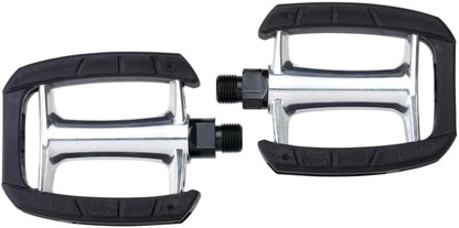 BBB Cycling SteadyRest 2.0 Bicycle Pedals - Non-Slip Rubber Inlay Flat Pedals - High Grip for City, Touring & E-Bikes - Reflectors Included - BPD-45B