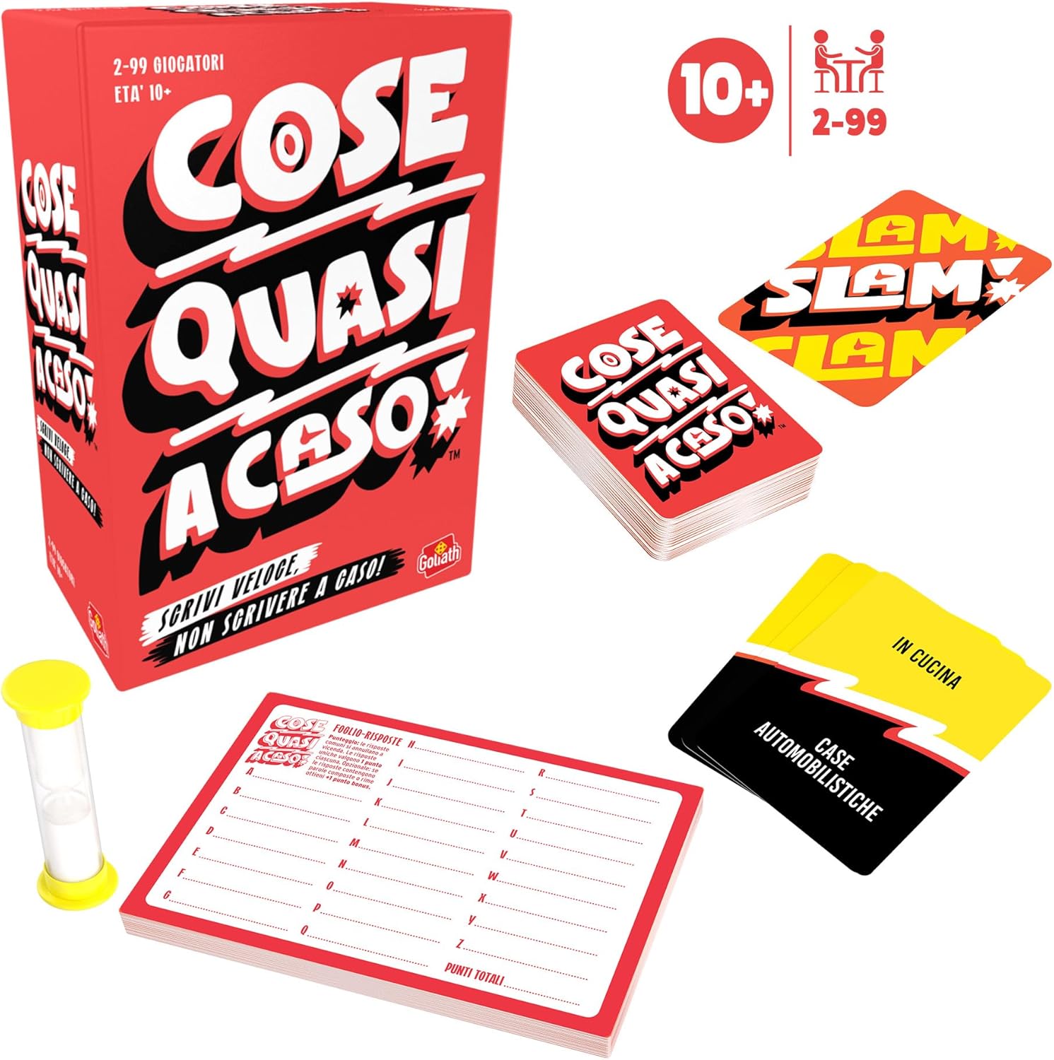 Goliath - COSE QUASI A CASO - Gioco da Tavolo per Famiglie e Bambini 10+ - Gioco di Parole Veloce e Divertente - Party Game in Italiano - Gioco Educativo di Lessico - 2-6 Giocatori - 15 Min
