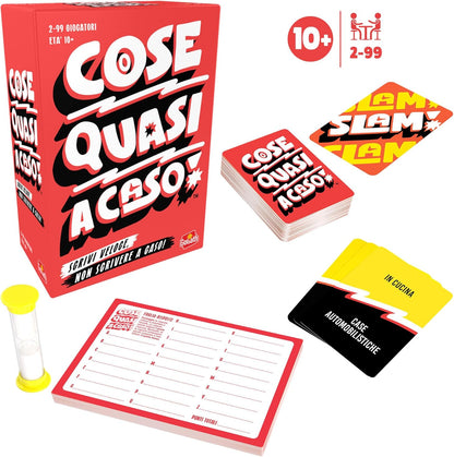 Goliath - COSE QUASI A CASO - Gioco da Tavolo per Famiglie e Bambini 10+ - Gioco di Parole Veloce e Divertente - Party Game in Italiano - Gioco Educativo di Lessico - 2-6 Giocatori - 15 Min