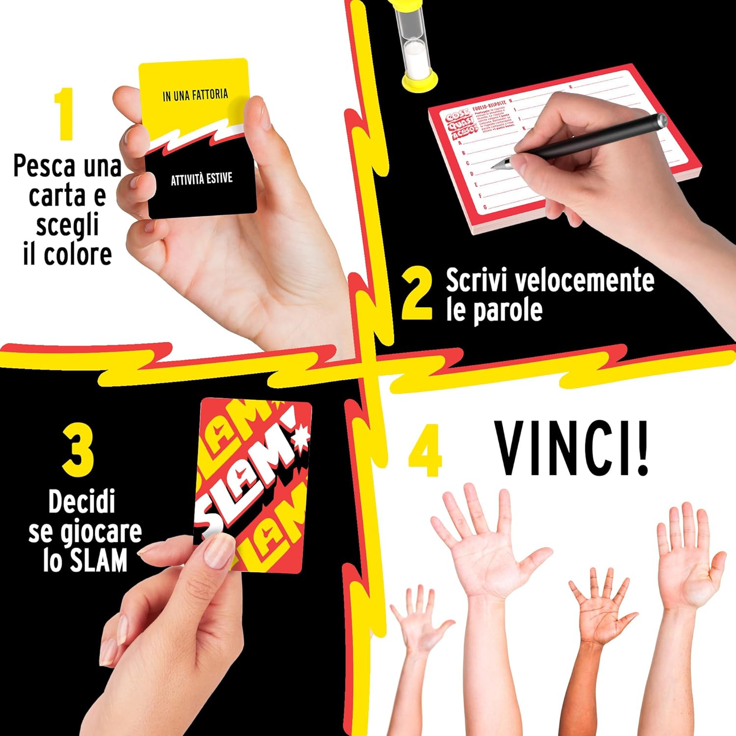 Goliath - COSE QUASI A CASO - Gioco da Tavolo per Famiglie e Bambini 10+ - Gioco di Parole Veloce e Divertente - Party Game in Italiano - Gioco Educativo di Lessico - 2-6 Giocatori - 15 Min