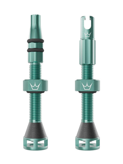 Peaty's Holeshot Fast Flow Tubeless Valves - High Airflow Anti Sealant Clog Design, Fast Tyre Setup, Fully Serviceable 7075 Aluminium, Bike Tyre Valves Compatible with MTB Rim Inserts