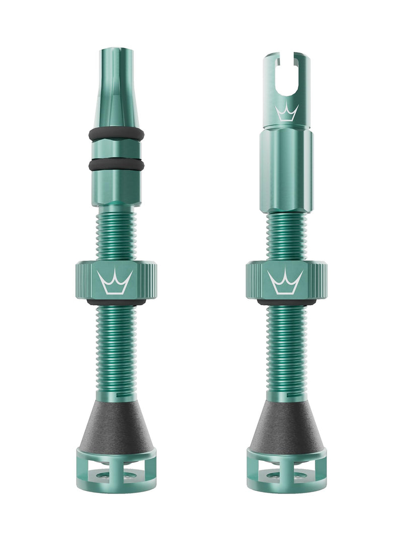 Peaty's Holeshot Fast Flow Tubeless Valves - High Airflow Anti Sealant Clog Design, Fast Tyre Setup, Fully Serviceable 7075 Aluminium, Bike Tyre Valves Compatible with MTB Rim Inserts