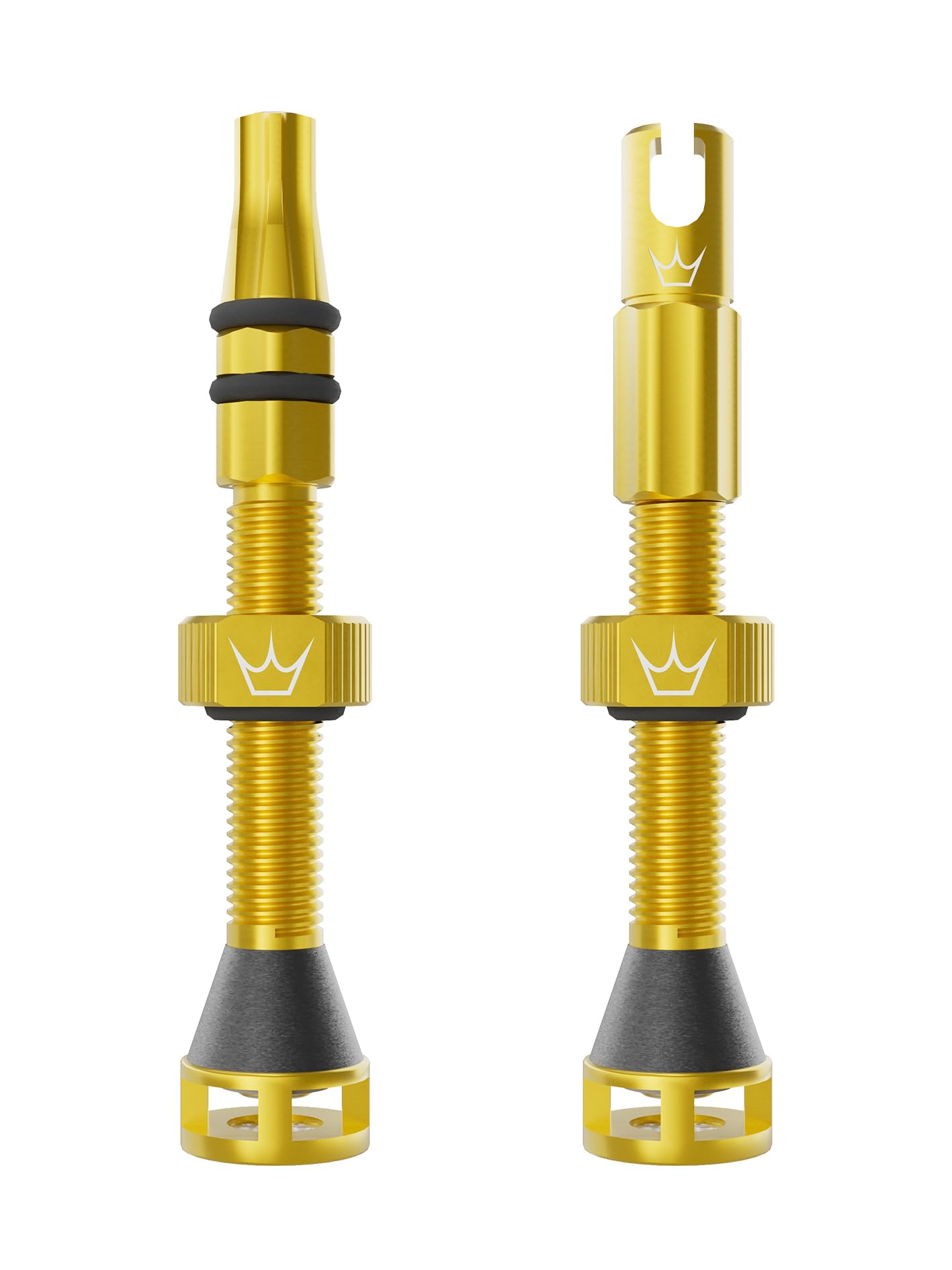 Peaty's Holeshot Fast Flow Tubeless Valves - High Airflow Anti Sealant Clog Design, Fast Tyre Setup, Fully Serviceable 7075 Aluminium, Bike Tyre Valves Compatible with MTB Rim Inserts