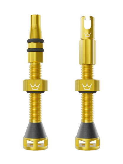 Peaty's Holeshot Fast Flow Tubeless Valves - High Airflow Anti Sealant Clog Design, Fast Tyre Setup, Fully Serviceable 7075 Aluminium, Bike Tyre Valves Compatible with MTB Rim Inserts