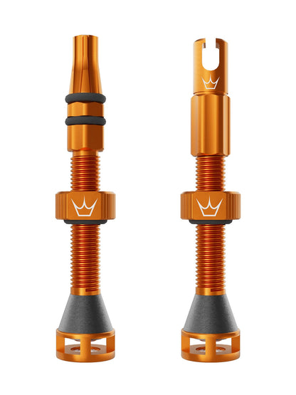 Peaty's Holeshot Fast Flow Tubeless Valves - High Airflow Anti Sealant Clog Design, Fast Tyre Setup, Fully Serviceable 7075 Aluminium, Bike Tyre Valves Compatible with MTB Rim Inserts