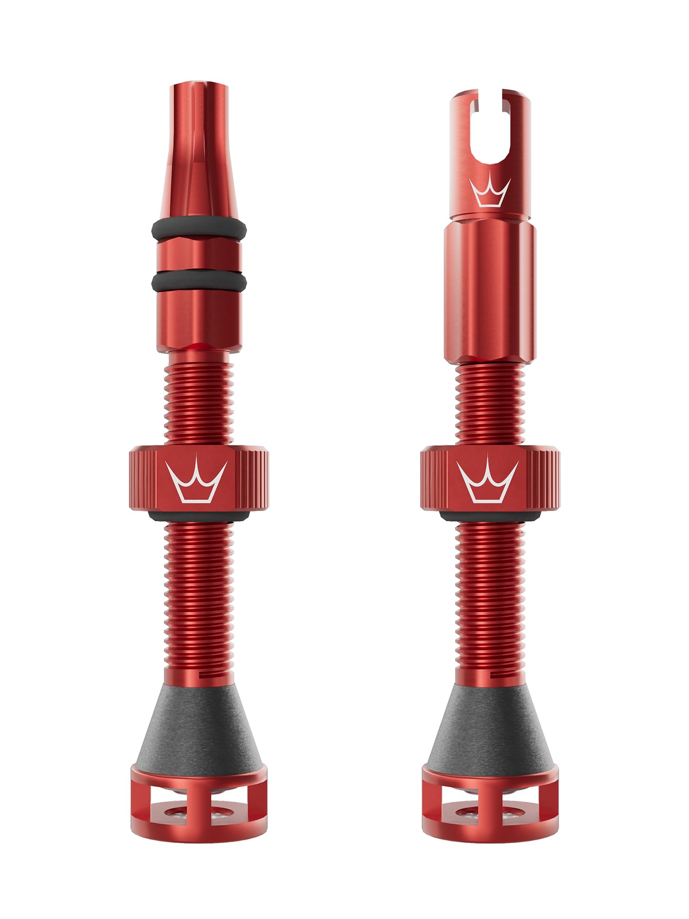 Peaty's Holeshot Fast Flow Tubeless Valves - High Airflow Anti Sealant Clog Design, Fast Tyre Setup, Fully Serviceable 7075 Aluminium, Bike Tyre Valves Compatible with MTB Rim Inserts
