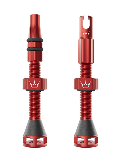 Peaty's Holeshot Fast Flow Tubeless Valves - High Airflow Anti Sealant Clog Design, Fast Tyre Setup, Fully Serviceable 7075 Aluminium, Bike Tyre Valves Compatible with MTB Rim Inserts
