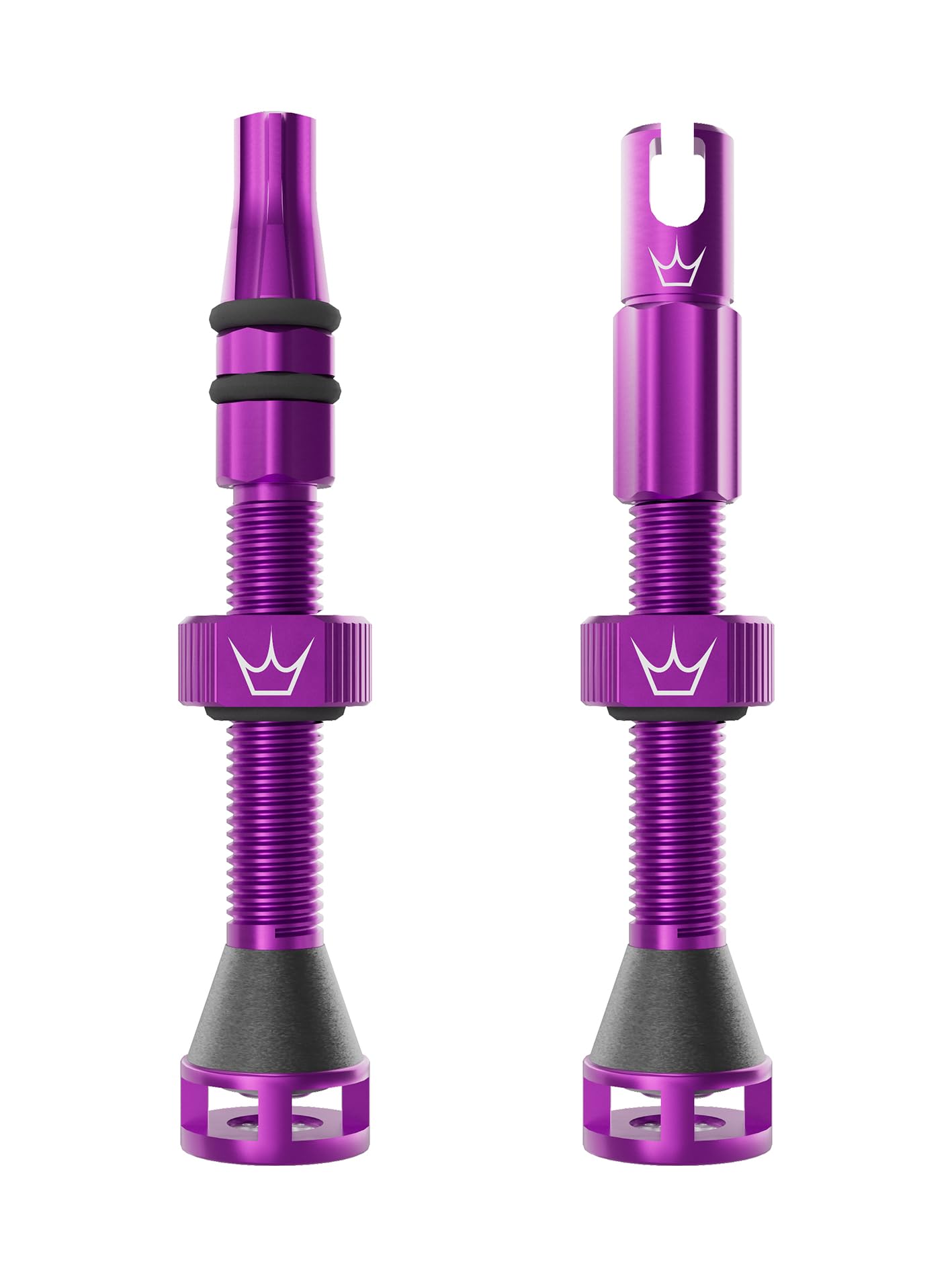 Peaty's Holeshot Fast Flow Tubeless Valves - High Airflow Anti Sealant Clog Design, Fast Tyre Setup, Fully Serviceable 7075 Aluminium, Bike Tyre Valves Compatible with MTB Rim Inserts
