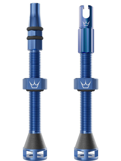 Peaty's Holeshot Fast Flow Tubeless Valves - High Airflow Anti Sealant Clog Design, Fast Tyre Setup, Fully Serviceable 7075 Aluminium, Bike Tyre Valves Compatible with MTB Rim Inserts