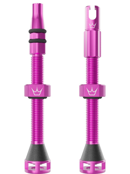 Peaty's Holeshot Fast Flow Tubeless Valves - High Airflow Anti Sealant Clog Design, Fast Tyre Setup, Fully Serviceable 7075 Aluminium, Bike Tyre Valves Compatible with MTB Rim Inserts