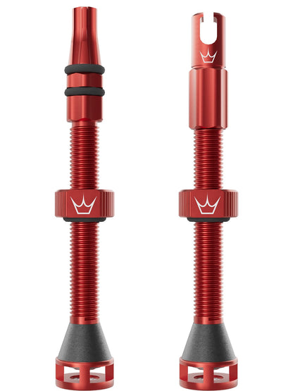Peaty's Holeshot Fast Flow Tubeless Valves - High Airflow Anti Sealant Clog Design, Fast Tyre Setup, Fully Serviceable 7075 Aluminium, Bike Tyre Valves Compatible with MTB Rim Inserts