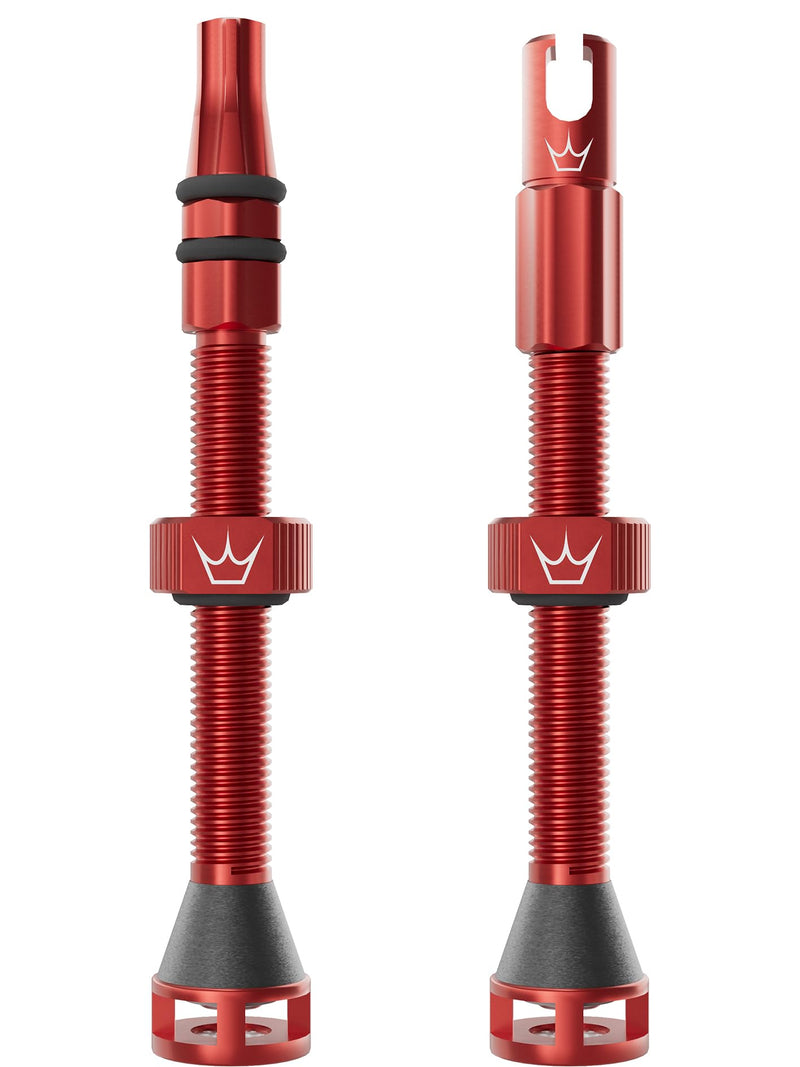 Peaty's Holeshot Fast Flow Tubeless Valves - High Airflow Anti Sealant Clog Design, Fast Tyre Setup, Fully Serviceable 7075 Aluminium, Bike Tyre Valves Compatible with MTB Rim Inserts