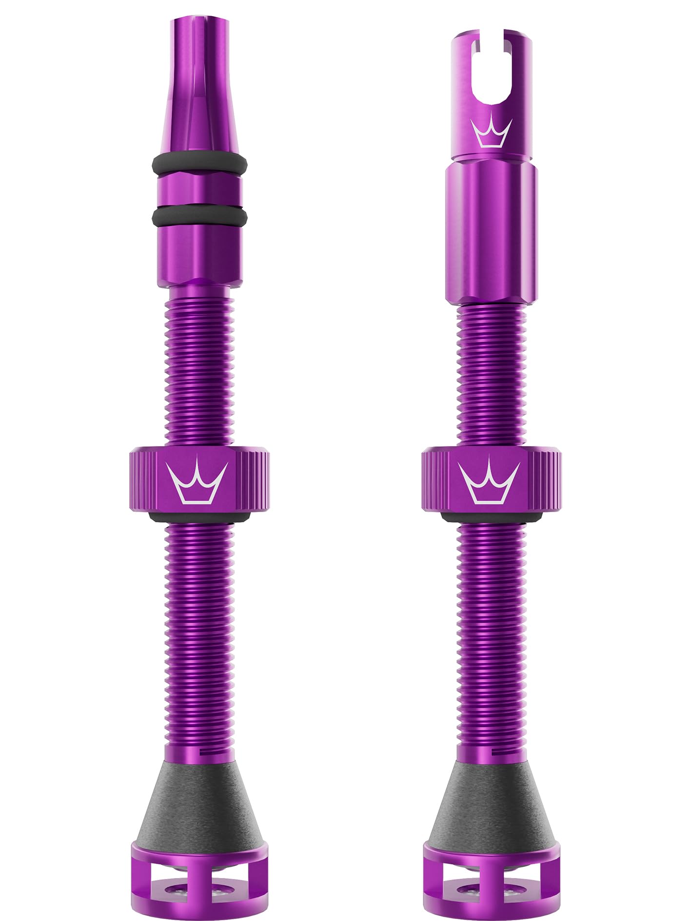 Peaty's Holeshot Fast Flow Tubeless Valves - High Airflow Anti Sealant Clog Design, Fast Tyre Setup, Fully Serviceable 7075 Aluminium, Bike Tyre Valves Compatible with MTB Rim Inserts