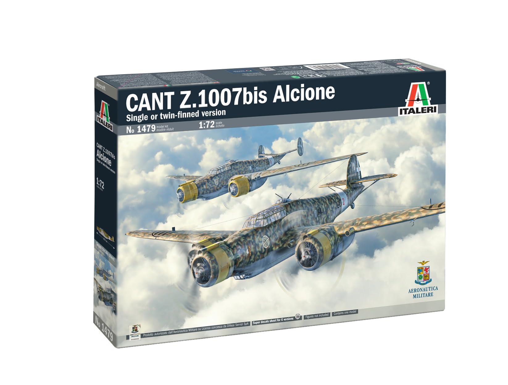 Italeri 1479 CANT Z.1007 Alcyon 1:72 Scale Plastic Model Kit/Model Assembly