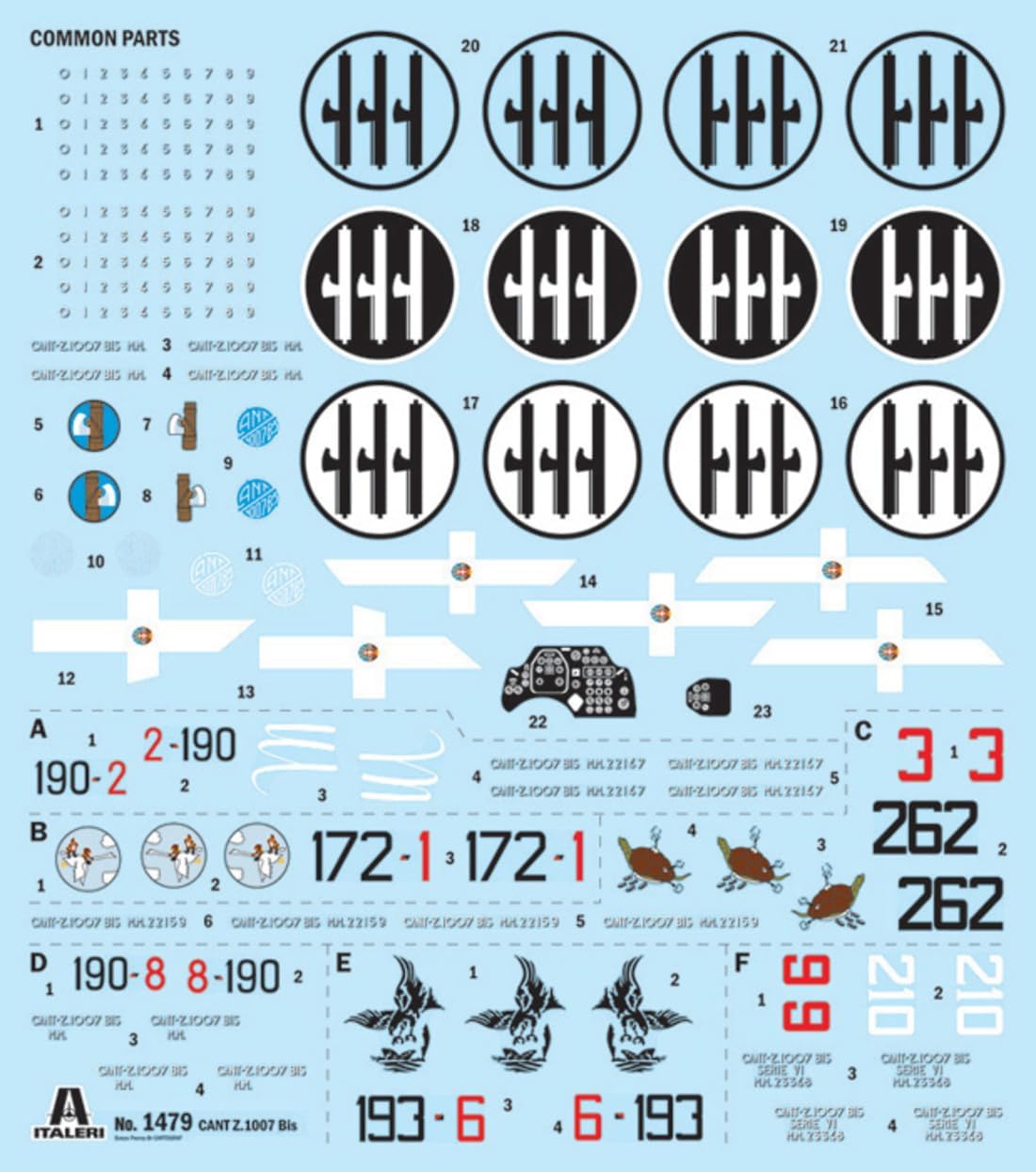 Italeri 1479 CANT Z.1007 Alcyon 1:72 Scale Plastic Model Kit/Model Assembly