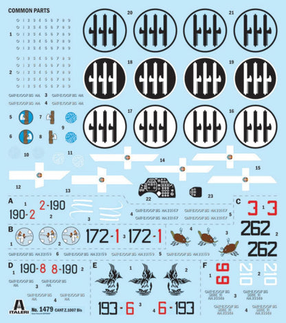Italeri 1479 CANT Z.1007 Alcyon 1:72 Scale Plastic Model Kit/Model Assembly