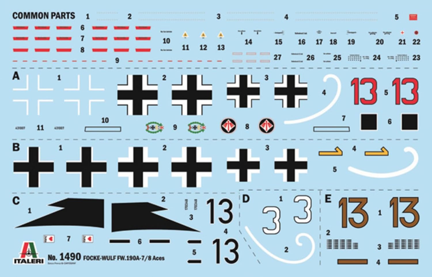Italeri - 1/72 Focke-wulf Fw 190 A-8/f Aces