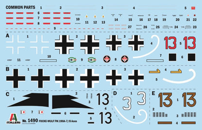 Italeri - 1/72 Focke-wulf Fw 190 A-8/f Aces