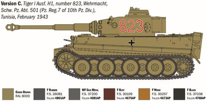 Italeri 6767 Pcs. Kpfw. VI Tiger I Ausf. E (TP) Early Production, 1:35 Scale, Plastic Model Kit/Model Assembly