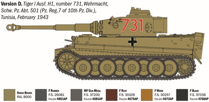 Italeri 6767 Pcs. Kpfw. VI Tiger I Ausf. E (TP) Early Production, 1:35 Scale, Plastic Model Kit/Model Assembly