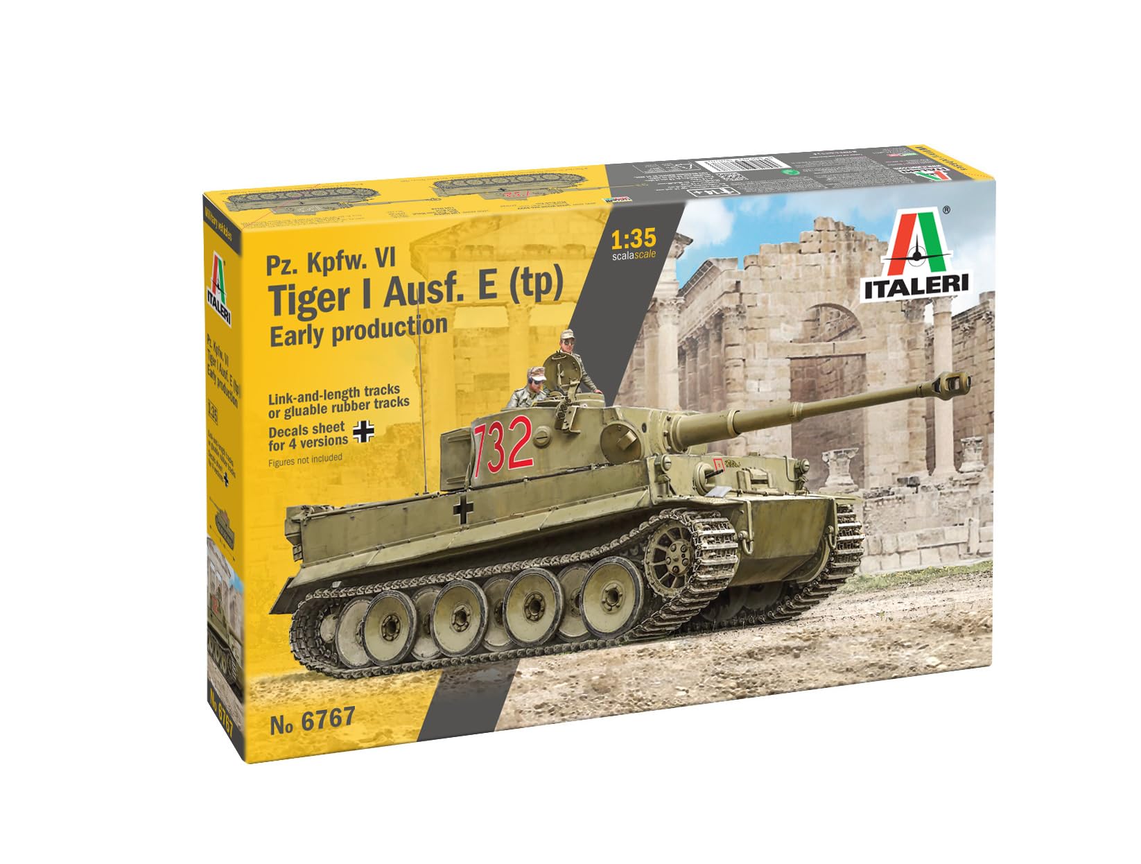Italeri 6767 Pz. Kpfw. VI Tiger I Ausf. E (tp) Early Production, scala 1:35, Plastic Model Kit/Modello in plastica da montare