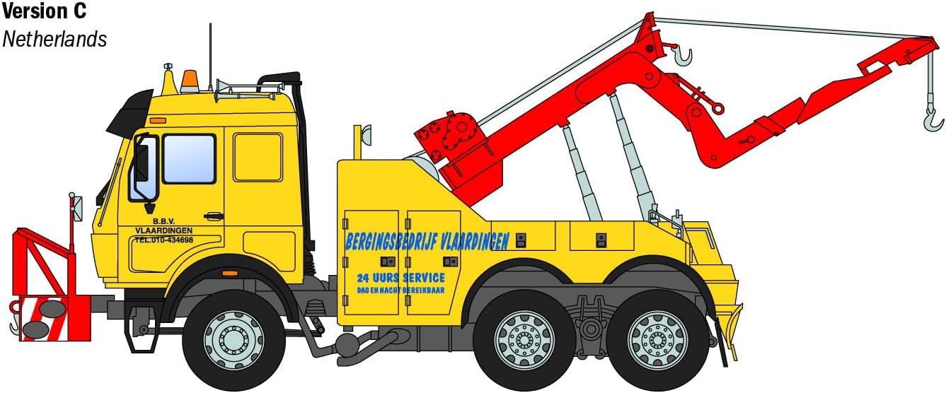 Italeri 93808 MB Wrecker Truck, Scala 1:24, Plastic Model Kit/Modello in plastica da Montare