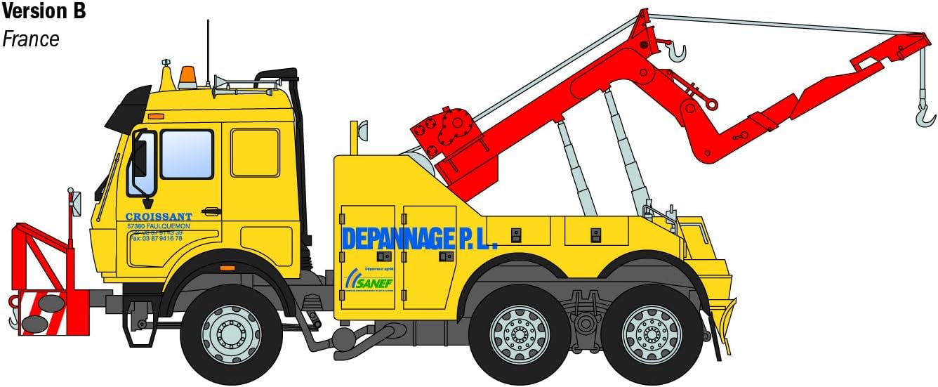 Italeri 93808 MB Wrecker Truck, Scala 1:24, Plastic Model Kit/Modello in plastica da Montare
