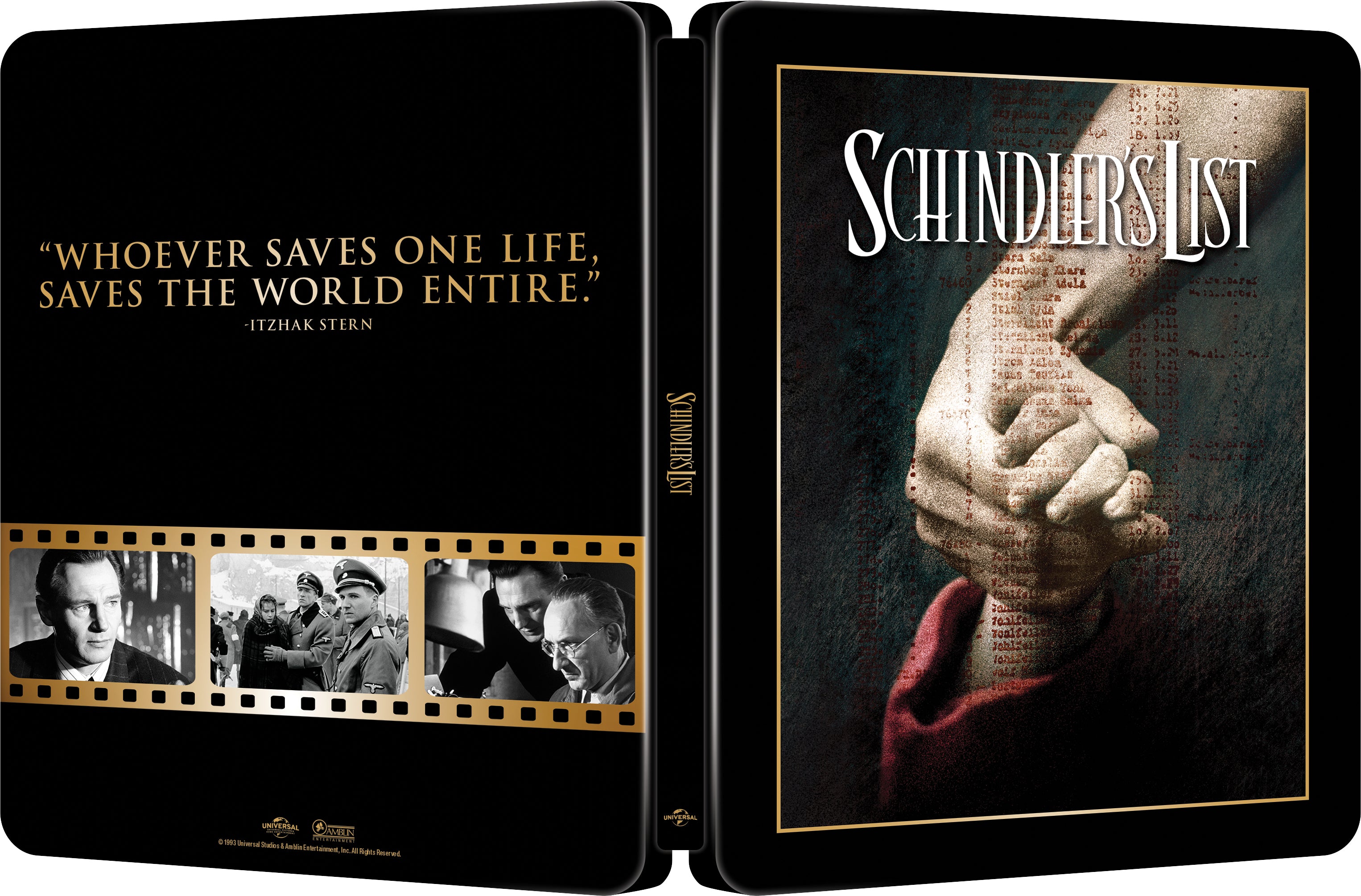 Schindler's List: Theatrical Poster 4K UHD & Blu-Ray Steelbook
