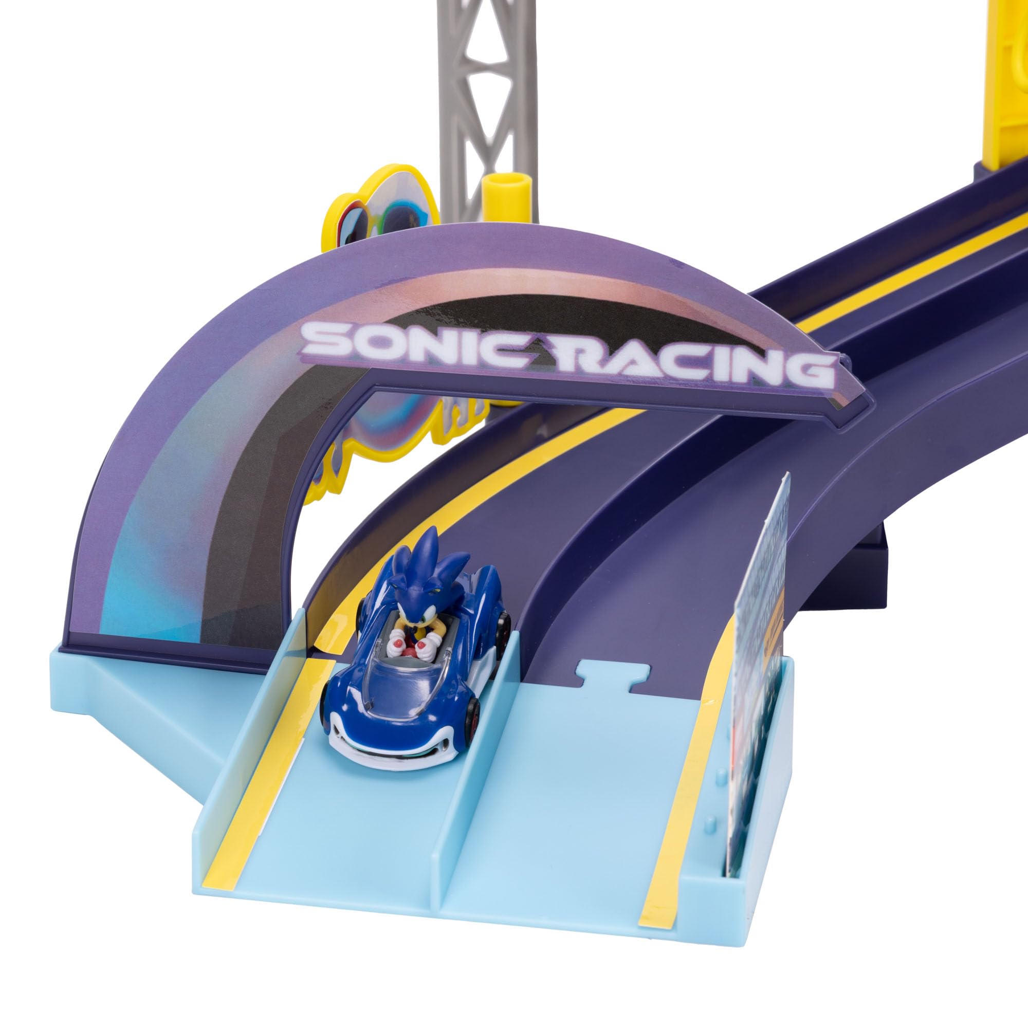 Sonic The Hedgehog E-Stadium Track Set with 1:64 Die Cast Vehicle