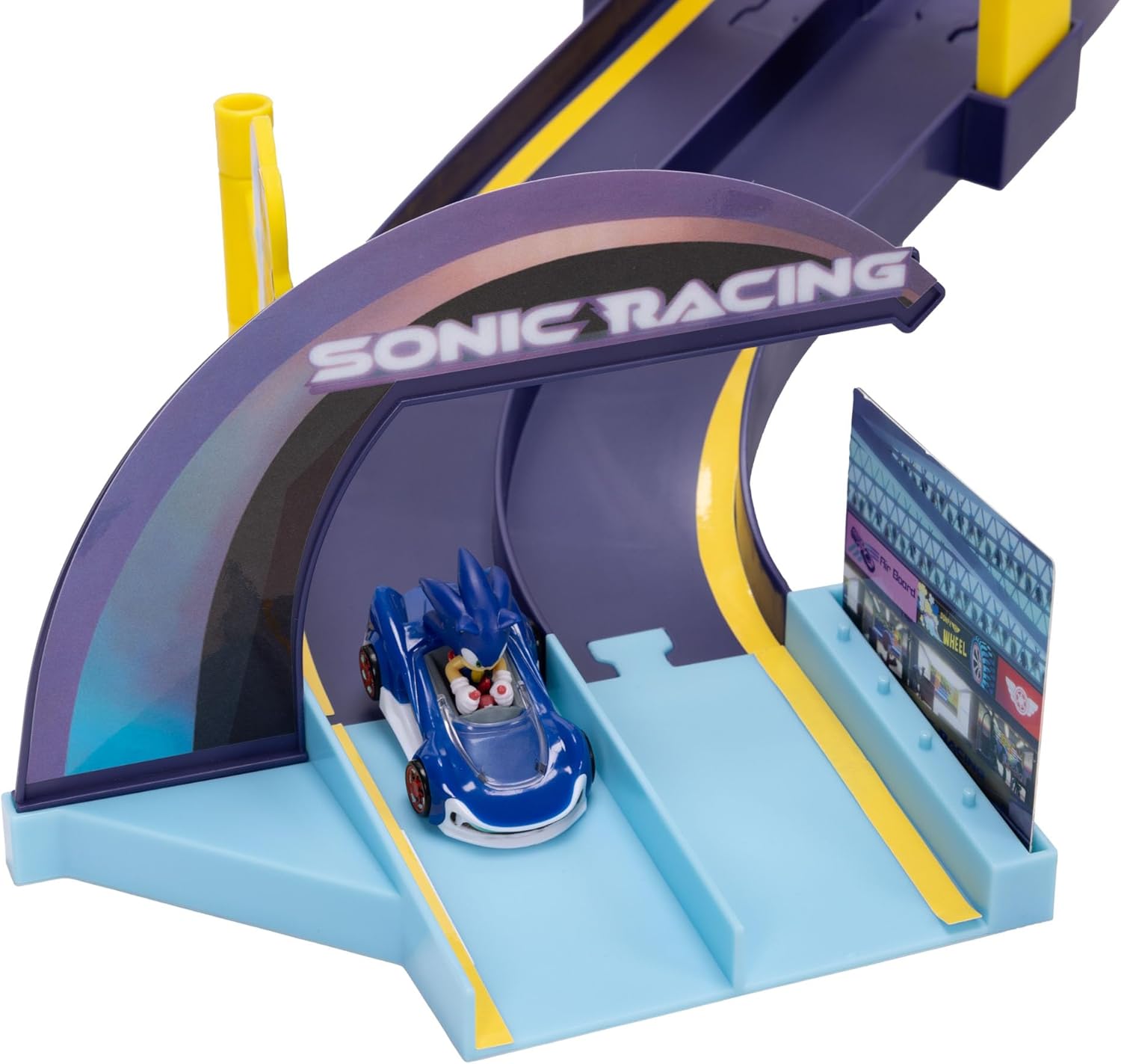 Sonic The Hedgehog E-Stadium Track Set with 1:64 Die Cast Vehicle