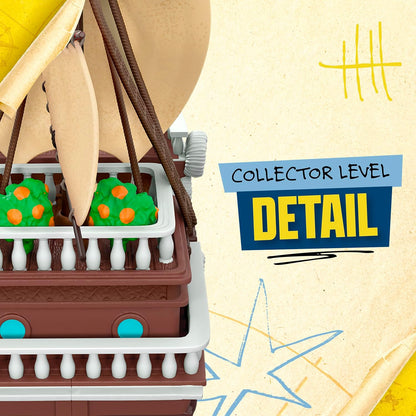 One Piece Going Merry Deluxe Collector Ship, 9,5" (24,13 cm), gedetailleerd ontwerp voor spelen en display, inclusief exclusief Luffy actiefiguur