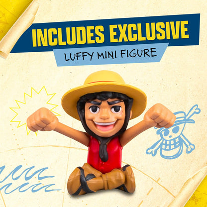 One Piece Going Merry Deluxe Collector Ship, 9,5" (24,13 cm), gedetailleerd ontwerp voor spelen en display, inclusief exclusief Luffy actiefiguur