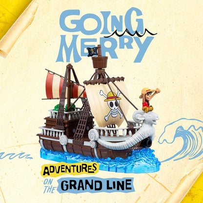 One Piece Going Merry Deluxe Collector Ship, 9,5" (24,13 cm), gedetailleerd ontwerp voor spelen en display, inclusief exclusief Luffy actiefiguur