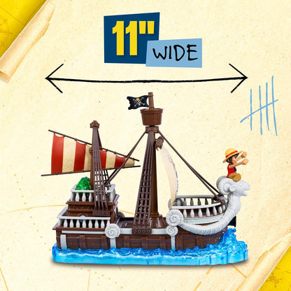 One Piece Going Merry Deluxe Collector Ship, 9,5" (24,13 cm), gedetailleerd ontwerp voor spelen en display, inclusief exclusief Luffy actiefiguur
