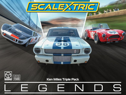 Scalextric C4619A Ken Miles Triple Pack Slot Cars racing circuit