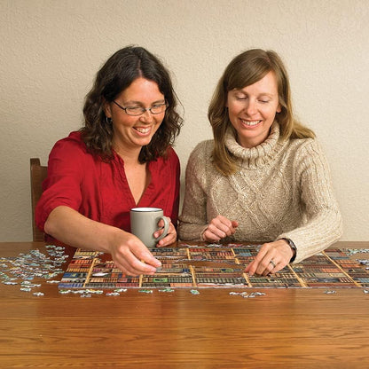 Cobble Hill 1000 Piece Puzzle - The Cat Library - Sample Poster Included