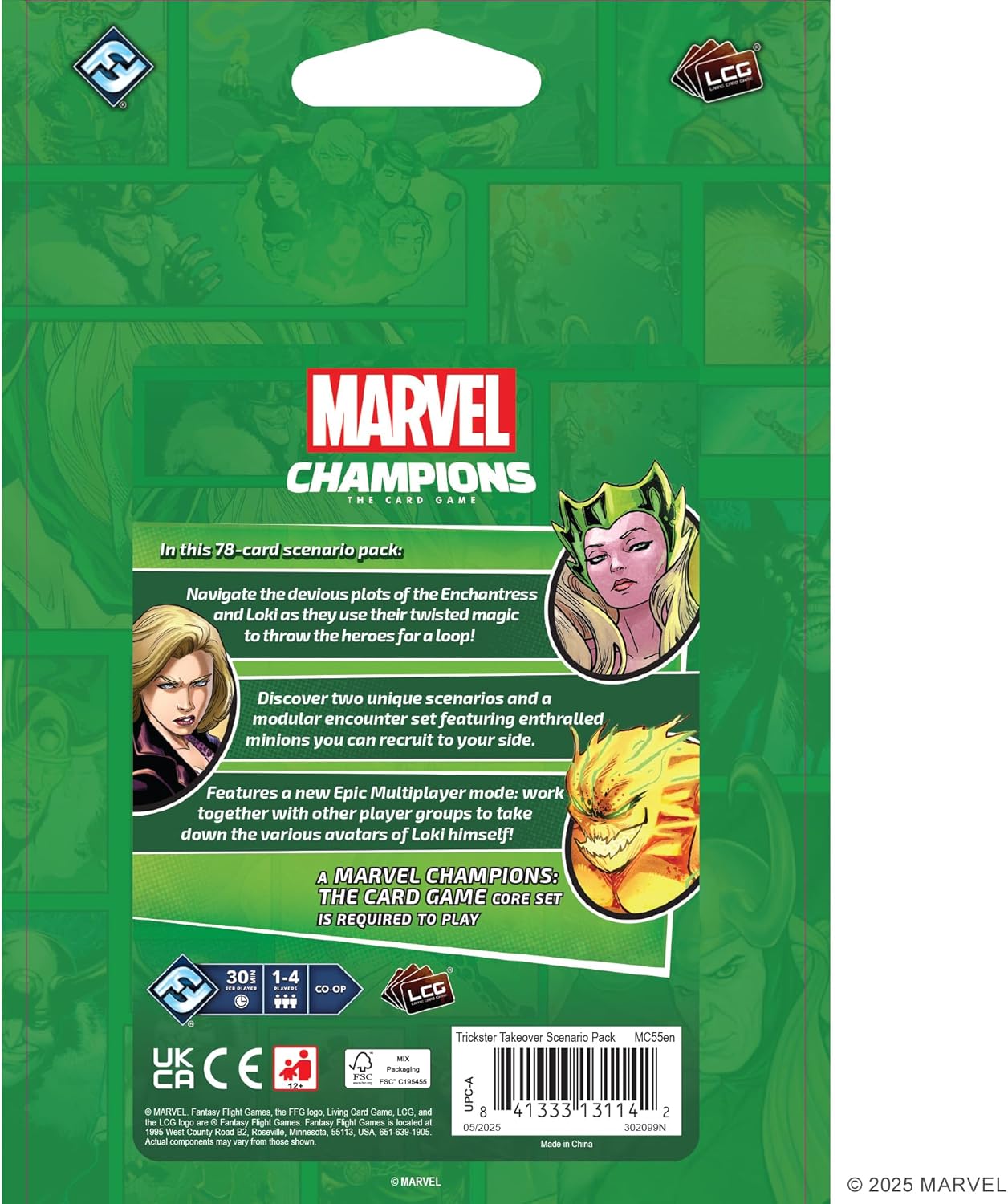 Asmodee | Marvel Champions: Trickster Takeover | Scenario Card Game | Ages 12+ | 1-4 Players | 30+ Minutes Playing Time