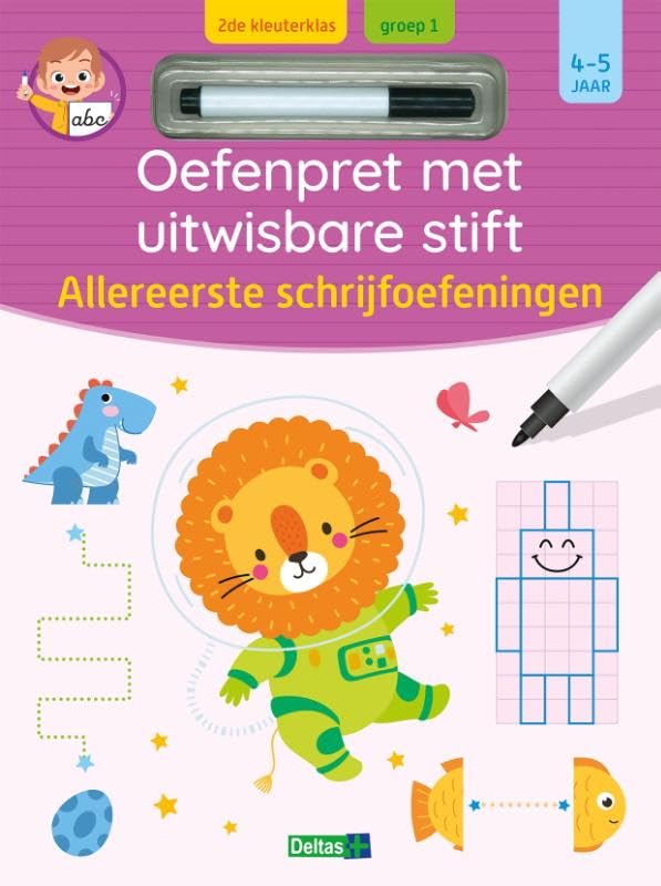 Deltas - Oefenpret uitwisbare stift - eerste schrijfoefeningen - 4-5 Jaar