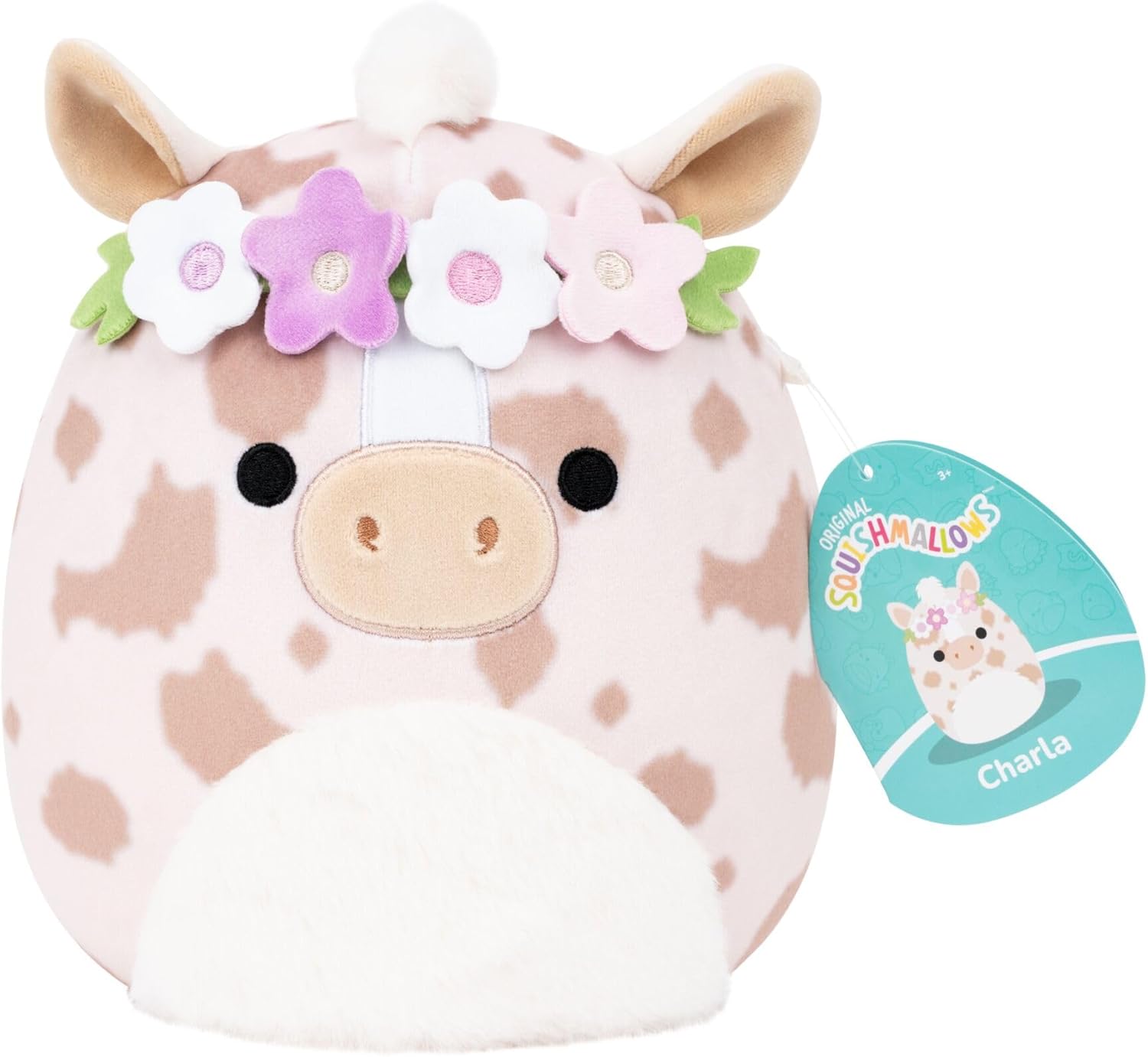 Squishmallows Originals 7.5-Inch Charla the Beige Spotted Horse