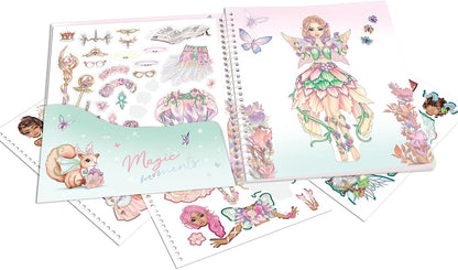 Depesche 13805 TOPModel Dress Me Up Sticker Book Fantasy with 24 Pages Fantastic Model Motifs to Design Yourself Includes 11 Sticker Sheets